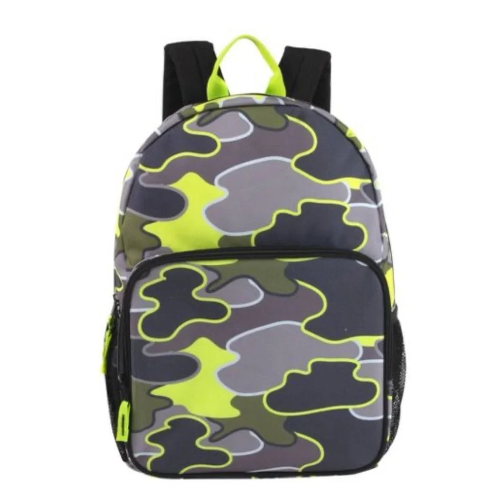 Camouflage Neon Green Laptop 17” Back Pack, NWT
